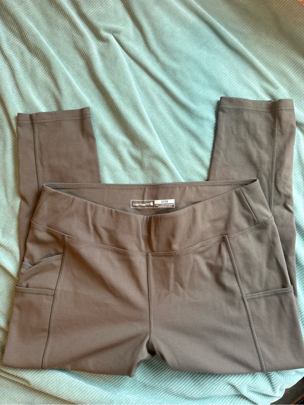 Carhartt Women's Brown Work-Ready Leggings with Side Pockets